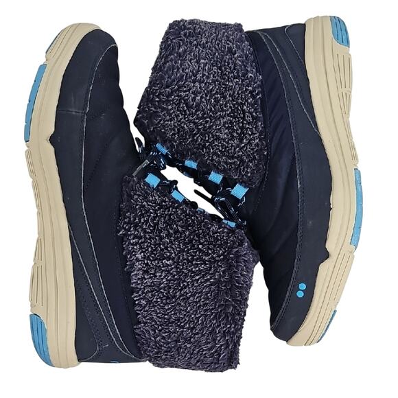Ryka Addison Women's Navy Blue and Light Blue Water Resistant Cozy Boots Size 10 - Picture 5 of 9